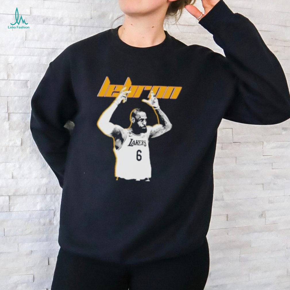 NBA Lebron James 6 Los Angeles Lakers Basketball Player T Shirt NBA Lebron James 6 Los Angeles Lakers Basketball Player T Shirt