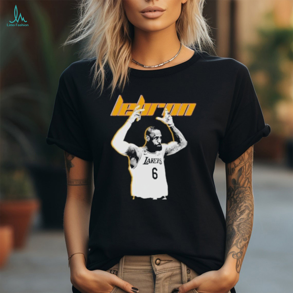 NBA Lebron James 6 Los Angeles Lakers Basketball Player T Shirt NBA Lebron James 6 Los Angeles Lakers Basketball Player T Shirt