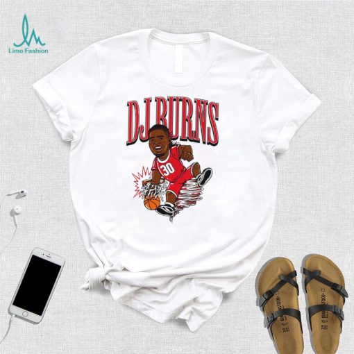 NC State Wolfpack basketball DJ Burns player caricature spin move shirt