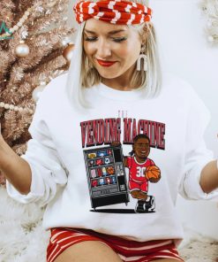 NC State Wolfpack basketball DJ Burns player caricature the vending machine shirt