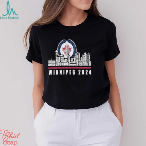 NHL Winnipeg Jets T Shirt, Winnipeg 2024 Skyline Shirt