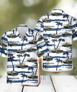 National Guard M60 Tank Button Down Hawaiian Shirt Trend Summer