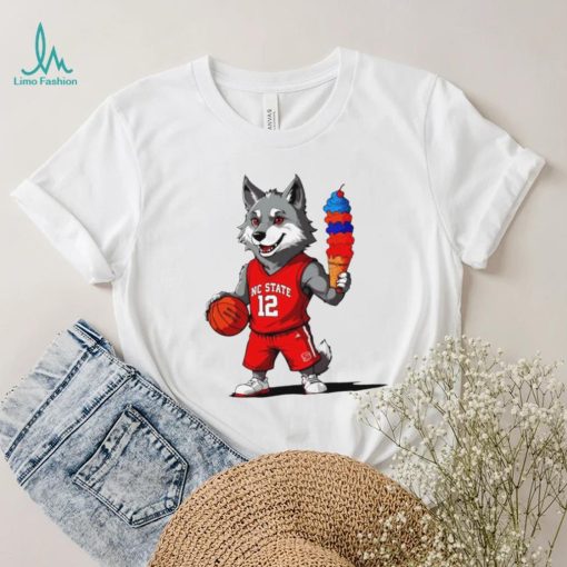 Nc State Wolfpack 5 win 5 days howling cow ice cream mascot shirt