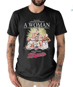 Never Underestimate A Woman Who Understands Basketball And Loves Fevers T Shirt