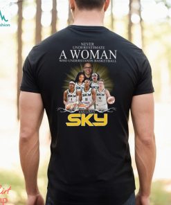 Never Underestimate A Woman Who Understands Basketball And Loves Sky Shirt