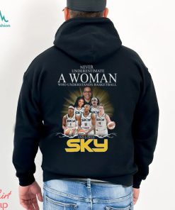 Never Underestimate A Woman Who Understands Basketball And Loves Sky Shirt