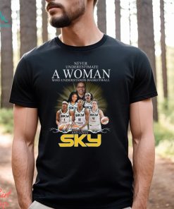Never Underestimate A Woman Who Understands Basketball And Loves Sky Shirt