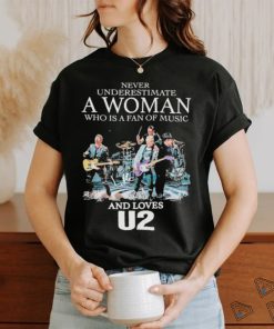 Never Underestimate A Women Who Loves U2 Fan T Shirt