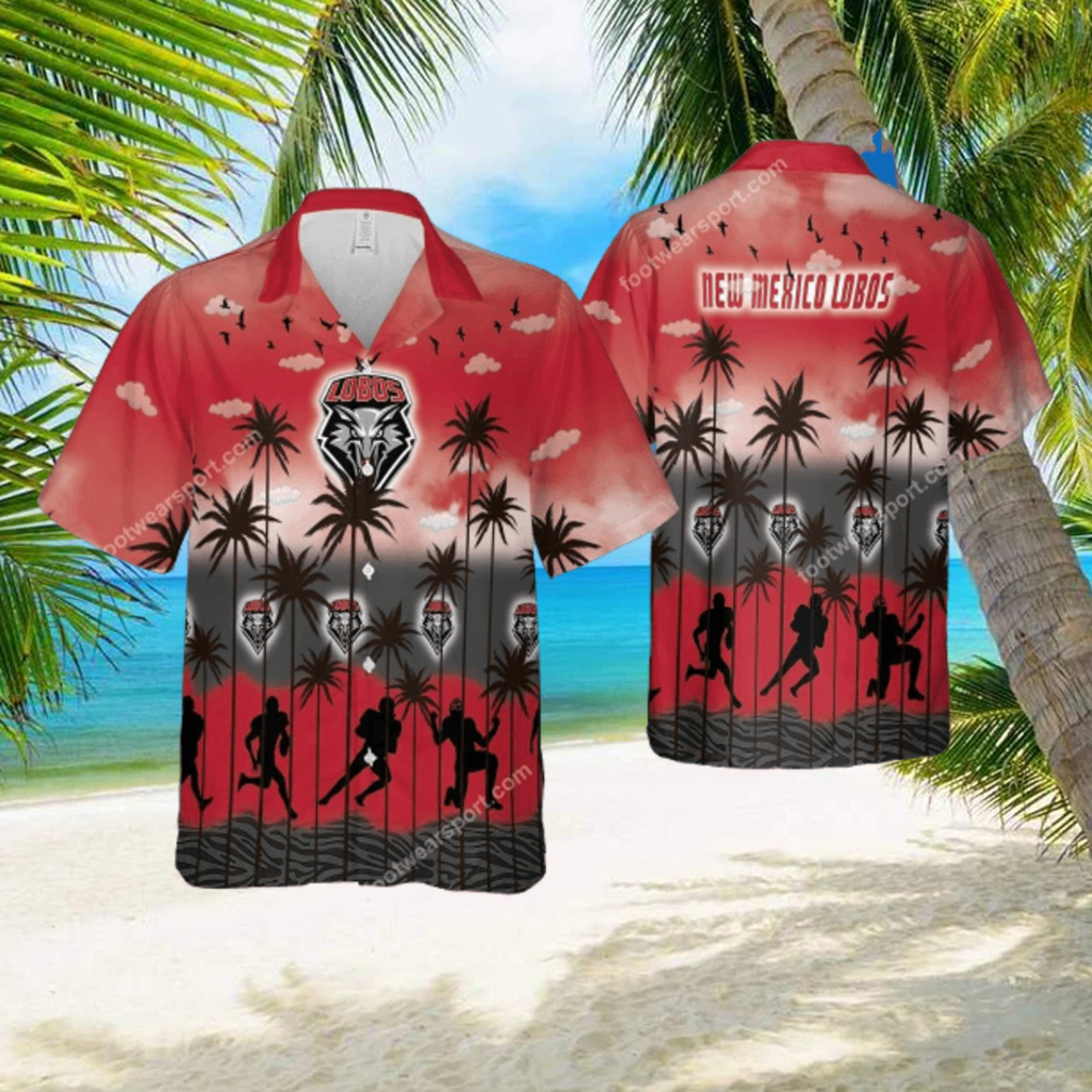 New Mexico Lobos AOP Hawaiian Shirt Pattern Coconut Tree Special Gifts New Mexico Lobos AOP Hawaiian Shirt Pattern Coconut Tree Special Gifts