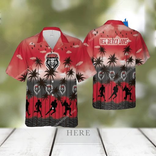 New Mexico Lobos AOP Hawaiian Shirt Pattern Coconut Tree Special Gifts