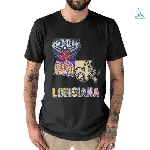 New Orleans Pelicans LSU Tigers New Orleans Saints Proud Of Louisiana T Shirt