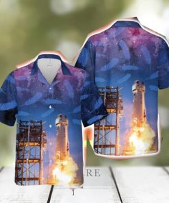 New Shepard Blue Origin Button Down Hawaiian Shirt Trend Summer