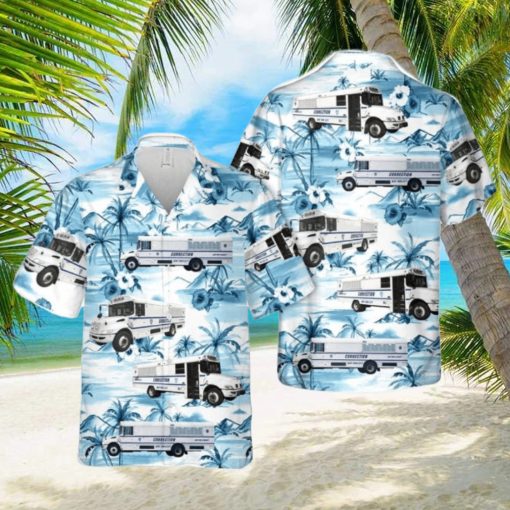 New York City Department Of Correction Bus Modern Design Button Down Hawaiian Shirt Trend Summer