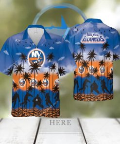 New York Islanders Aloha Hawaiian Shirt Pattern Coconut Tree Special Gifts