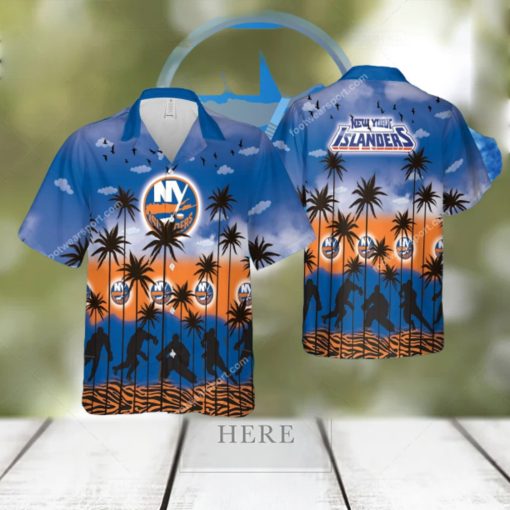 New York Islanders Aloha Hawaiian Shirt Pattern Coconut Tree Special Gifts