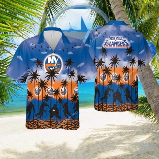 New York Islanders Aloha Hawaiian Shirt Pattern Coconut Tree Special Gifts