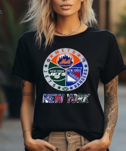 New York Jets Mets Rangers sport teams logo shirt