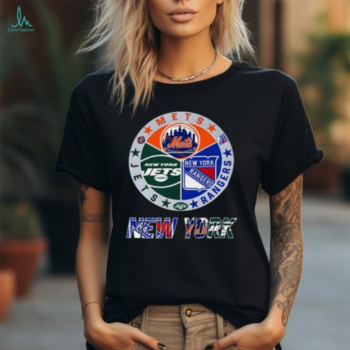 New York Jets Mets Rangers sport teams logo shirt