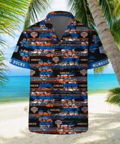 New York Knicks Hawaii Set Pattern Vintage 3D Hawaiian Shirt And Shorts