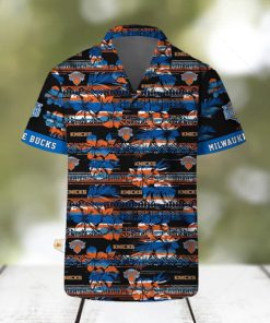 New York Knicks Hawaii Set Pattern Vintage 3D Hawaiian Shirt And Shorts