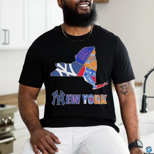 New York Rangers New York Giants New York Yankees Proud 2024 Logo Shirt