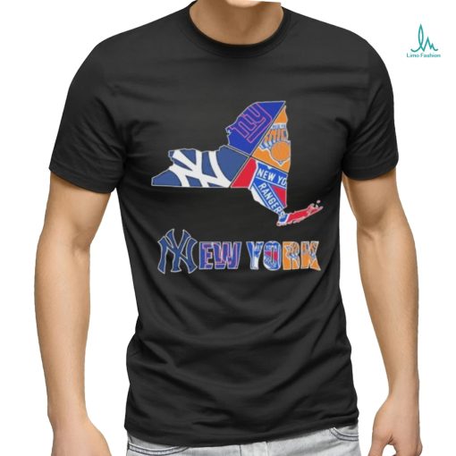 New York Rangers New York Giants New York Yankees Proud 2024 Logo Shirt