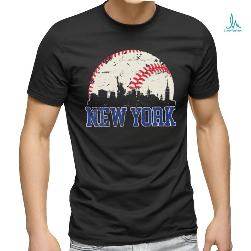 New York Retro Baseball Lover Met At Game Day Shirt