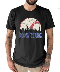 New York Retro Baseball Lover Met At Game Day Shirt