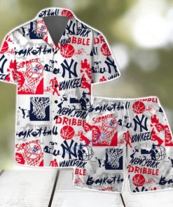 New York Yankees MLB Team Logo Street Style Design Hawaiian Shirt & Short