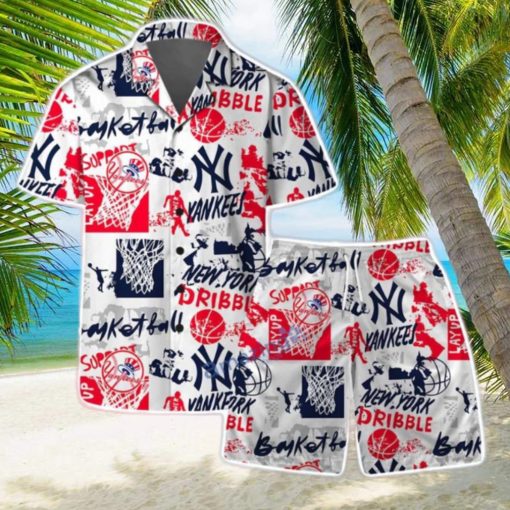 New York Yankees MLB Team Logo Street Style Design Hawaiian Shirt & Short