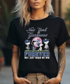 New York Yankees Snoopy Baseball Fan Forever Not Just When We Win Love T Shirt