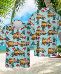 New Zealand Kiwirail Emd G22 # 7008 Locomotive Christmas Button Down Hawaiian Shirt Trend Summer