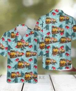 New Zealand Kiwirail Emd G22 # 7008 Locomotive Christmas Button Down Hawaiian Shirt Trend Summer