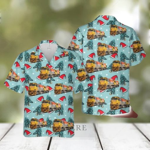 New Zealand Kiwirail Emd G22 # 7008 Locomotive Christmas Button Down Hawaiian Shirt Trend Summer