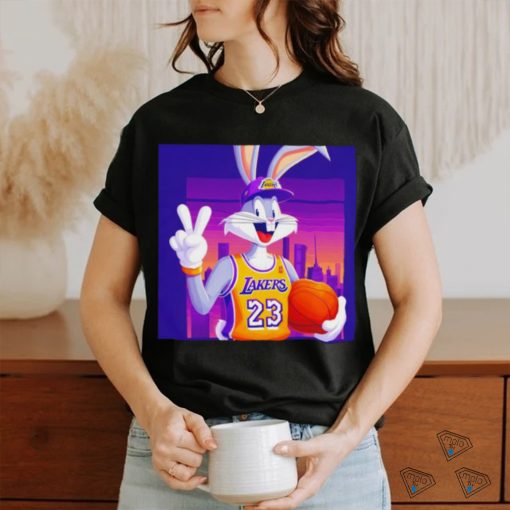 Nice Los Angeles Lakers 23 bunny player Lakers Win shirt