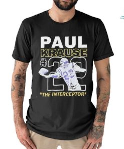 Nice Paul Krause Paul Krause The Interceptor #22 Shirt