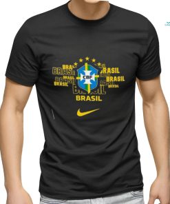 Nike Black Brazil National Team Varsity Space Dye T Shirt