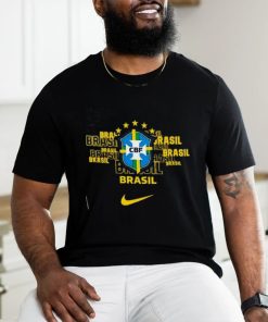 Nike Black Brazil National Team Varsity Space Dye T Shirt
