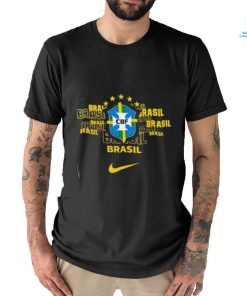 Nike Black Brazil National Team Varsity Space Dye T Shirt