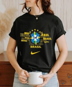 Nike Black Brazil National Team Varsity Space Dye T Shirt