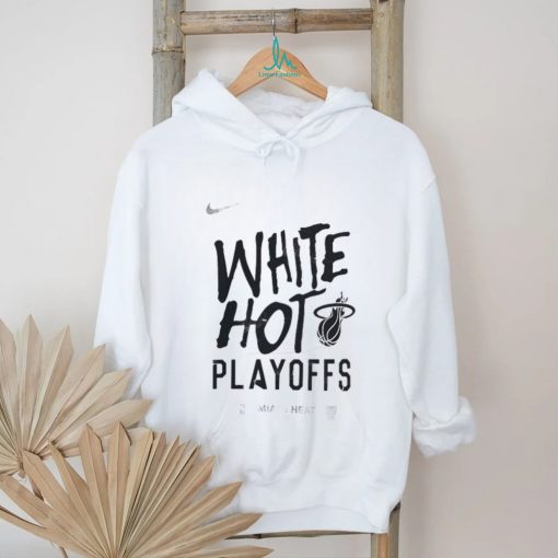 Nike Miami Heat White Hot 2024 NBA Playoffs Shirt