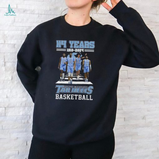 North Carolina Tar Heels Basketball 114 Years 1910 2024 T Shirt