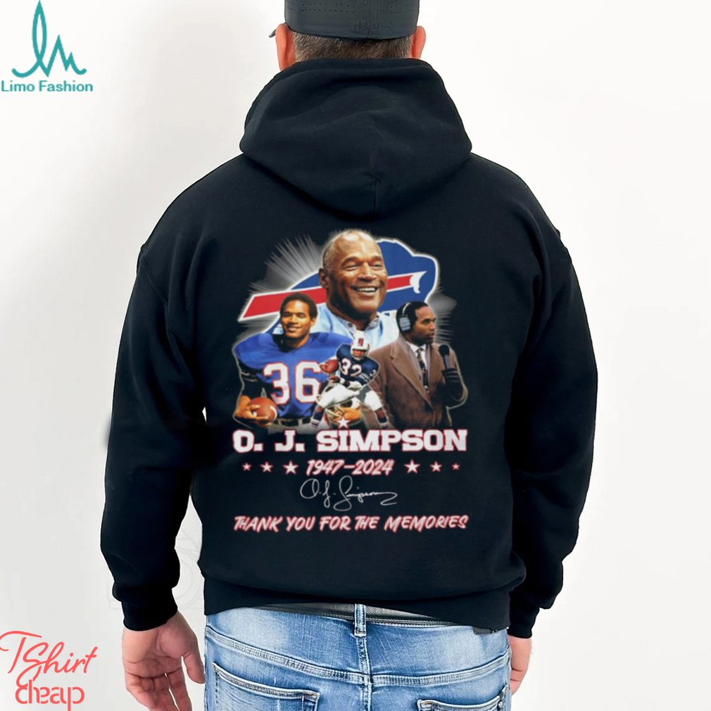 OJ Simpson 1947 2024 Thank You For The Memories Shirt OJ Simpson 1947 2024 Thank You For The Memories Shirt