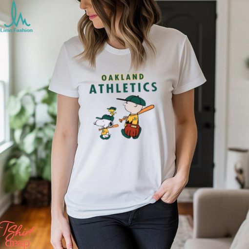 Oakland Athletics Let’s Play Baseball Together Snoopy MLB Shirt
