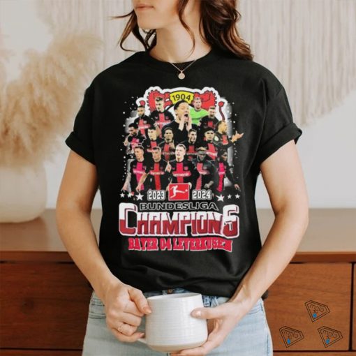 Official 2023 2024 Bundesliga Champions Bayer 04 Leverkusen Team Shirt