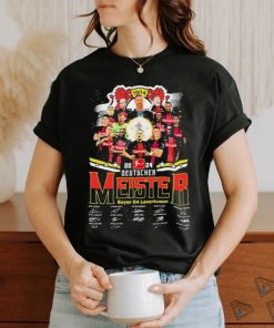Official 2024 Bundesliga Champions Bayer Leverkusen Team Signatures Shirt