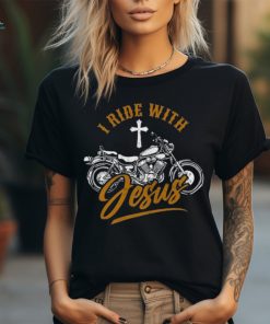 Official 2024 Christian Motorcycle Biker I Ride With Jesus Faith Men’s Shirt