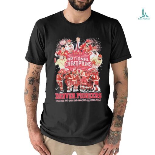 Official 2024 NCAA Men’s Hockey National Champions Denver Pioneers 10 time Champs Shirt