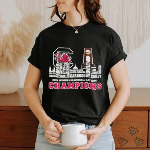 Official 2024 South Carolina Gamecocks National Champions Trophy City Horizon T Shirt