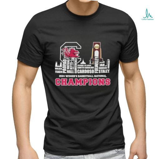 Official 2024 South Carolina Gamecocks National Champions Trophy City Horizon T Shirt